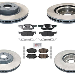 Front & Rear Disc Brake Rotors Ceramic Brake Pads For 2022-2025 Acura MDX 3.5L