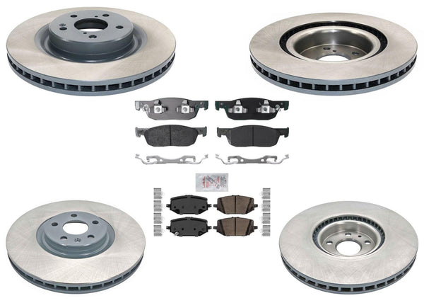 Front & Rear Disc Brake Rotors Ceramic Brake Pads For 2022-2025 Acura MDX 3.5L