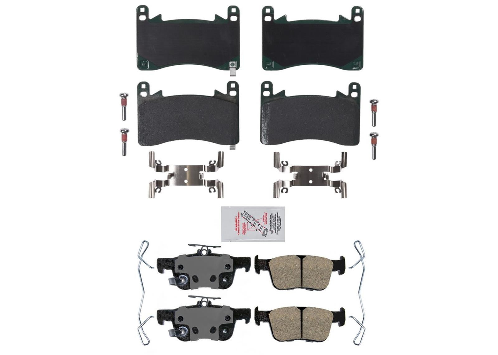 Front & Rear Premium Ceramic Disc Brake Pad for Acura TLX Type S 2021-2023