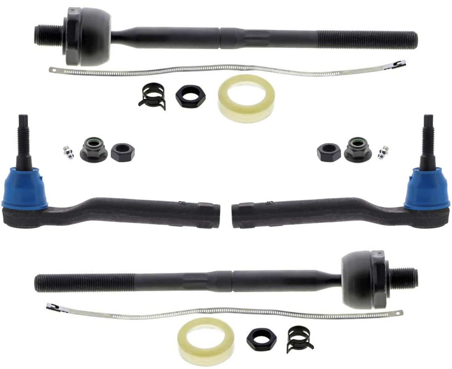 Mevotech Conjunto de varillas de amarre delanteras interiores y exteriores para Ford F-150 Raptor 2017-2020