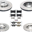 F&R Disc Brake Rotors Ceramic Disc Brake Pads For Hyundai Santa Fe 21-24 2.5L