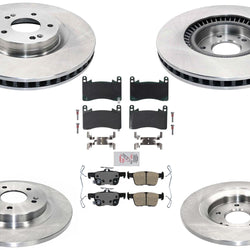 F&R Disc Brake Rotors Ceramic Disc Brake Pads For Hyundai Santa Fe 21-24 2.5L