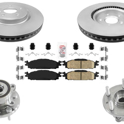 Front GEO Coated 325MM Brake Rotors Brake Pads Hardware For Ford Explorer 11-19