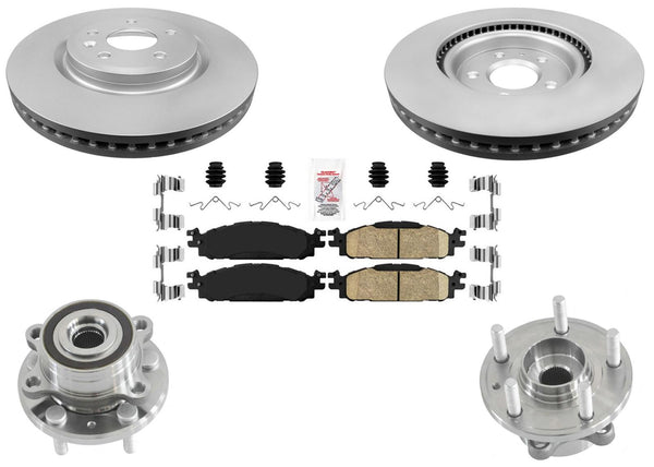 Front GEO Coated 325MM Brake Rotors Brake Pads Hardware For Ford Explorer 11-19