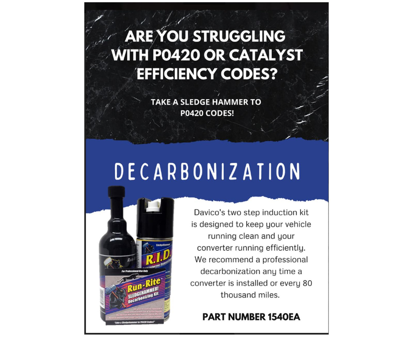 Decarbonization Catalytic Converter Fuel System Rapid Induction Deposit Cleaner