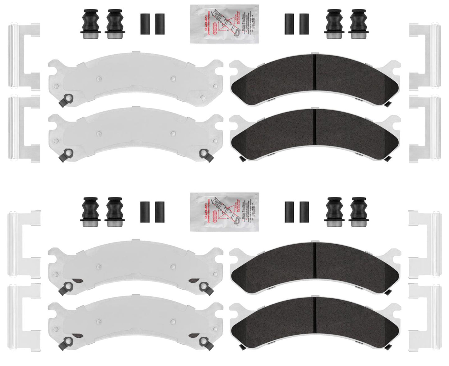 Silverado 3500 2001-2004 HD Front & Rear Galvanized HD Brake Pads For Silverado