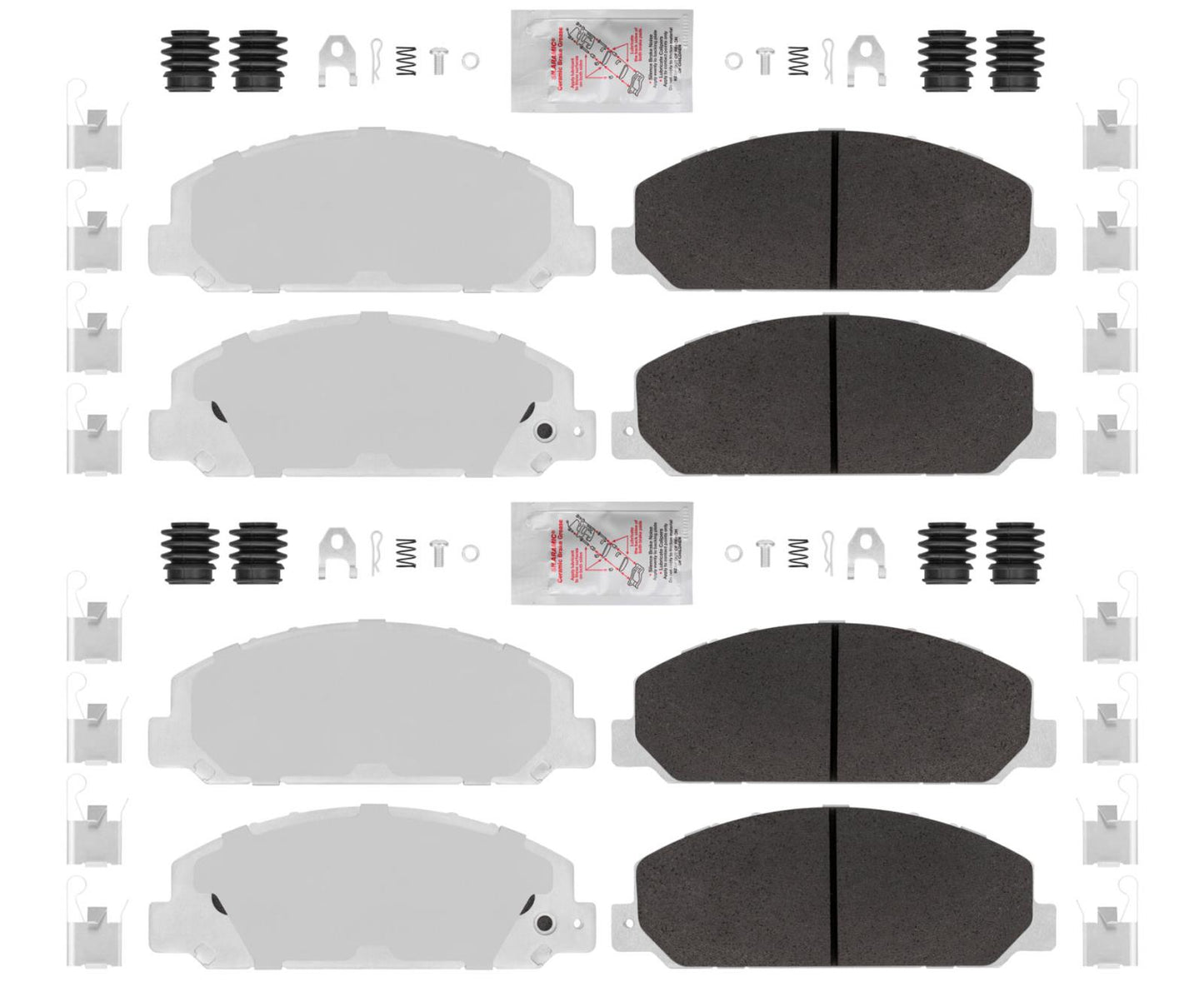 195 Hino Front & Rear HD Disc Brake Pads For Hino 195 2012-2020 Zinc Coated Hino
