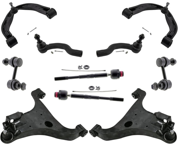 Upper & Lower Control Arms Tie Rods & Links For Nissan Titan 17-23 4 Whel Drive