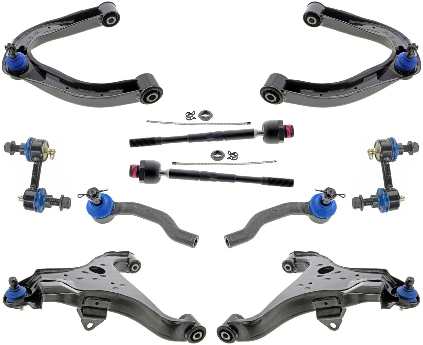 Mevotech Upper & Lower Control Arms Tie Rods & Links For Titan 17-23 4 Whel Drv