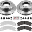 Premium Fleet Front Galvanized Brake Pads & Coated Rotors FOR GMC 12-19 3500HD