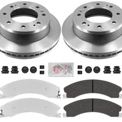 Premium Fleet Front Galvanized Brake Pads & Coated Rotors FOR GMC 12-19 3500HD