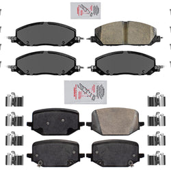 AME Improved Performance Disc Brake Pads for Explorer ST 3.0L Turbo Red Caliper