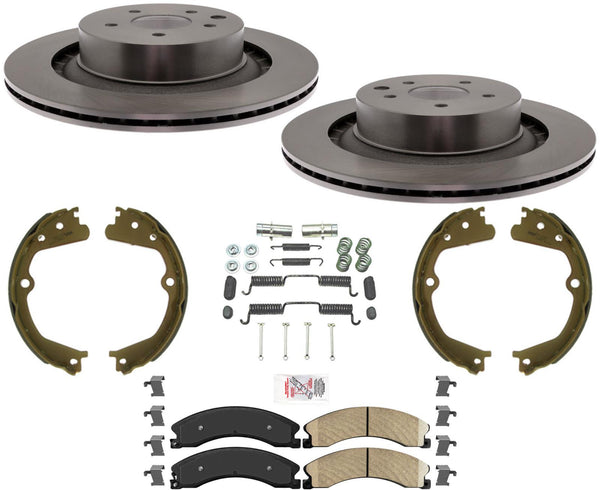 AmeriBrake Heavy Duty Pads + Disc Brake Rotors For 2016-2023 Nissan Titan XD