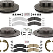 Galvanized Heavy Duty Pads + Disc Brake Rotors For 2016-2023 Nissan Titan XD