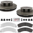 Galvanized Heavy Duty Pads + Disc Brake Rotors For 2016-2023 Nissan Titan XD