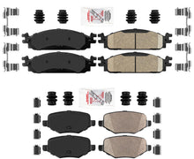 AmeriBrake Pastillas de freno de disco de cerámica mejoradas para 10 2011 Ford Taurus 09-11 Flex