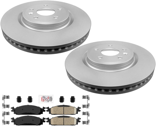 Improved Performance Disc Brake Rotors Brake Pads for 2010 2011 Ford Taurus