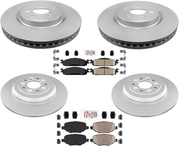 Improved Performance Disc Brake Rotors Brake Pads for 2010 2011 Ford Taurus