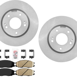 For 01-06 Santa Fe 2.4 Front Wheel D Improved Performance Disc Brake Rotors Pad