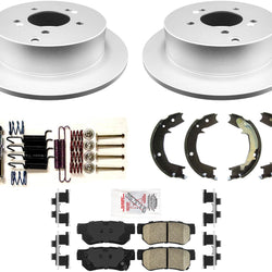 For 2001-2006 Hyundai Santa Fe Rear Disc Brake Rotors Pads, Parking Brake Shoe