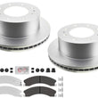 Premium Fleet Rear Galvanized Brake Pads & Coated Rotors FOR GMC 2500HD 15-19