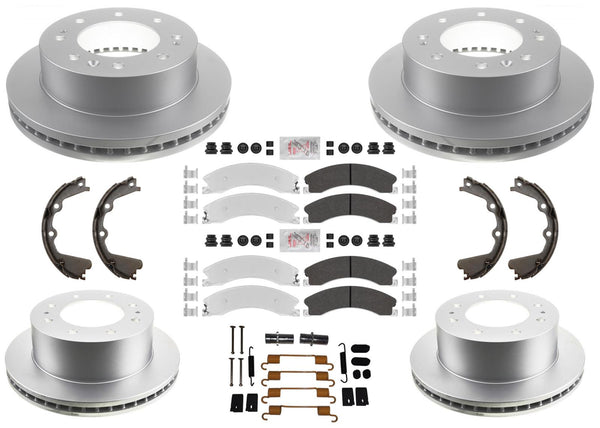 Ultra Fleet Front Rear Galvanized Brake Pads Coated Rotors for GMC 2500HD 15-19