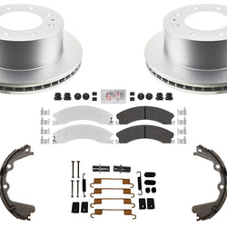 Premium Fleet Rear Galvanized Brake Pads & Coated Rotors FOR GMC 2500HD 15-19
