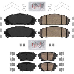 Front and Rear Brake & Ceramic Pads for Toyota Highlander 2020-2022