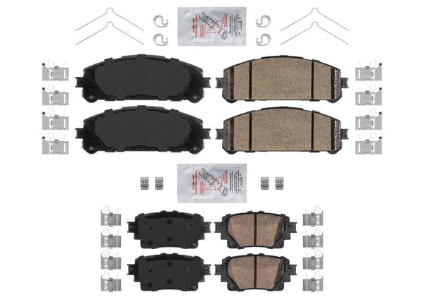 Front and Rear Brake & Ceramic Pads for Toyota Highlander 2020-2022