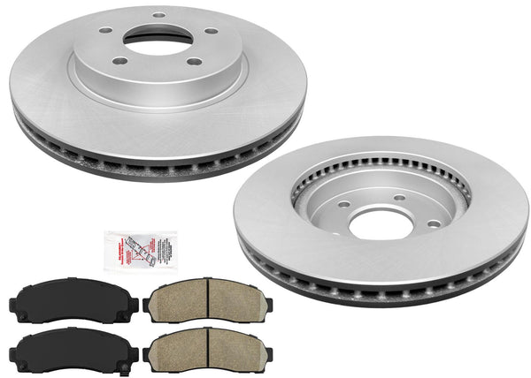 Front Brake Disc Rotors Premium Ceramic Brake Pads 3pc for Saturn Vue 02-07