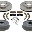 Fits 05-06 Equinox Torrent 02-07 Vue Front Disc Rear Brake Drums & Shoes 7Pc Kit