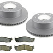 Front Brake Rotors Ceramic Pads for Dodge 06-08 Ram 1500 Mega Cab 8 Stud Rotors