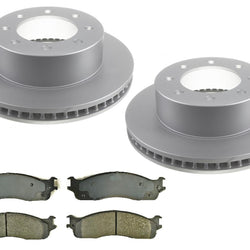 8 rotores de freno y pastillas 06-08 para Dodge Ram 1500 Extended Crew Cab-Mega Cab