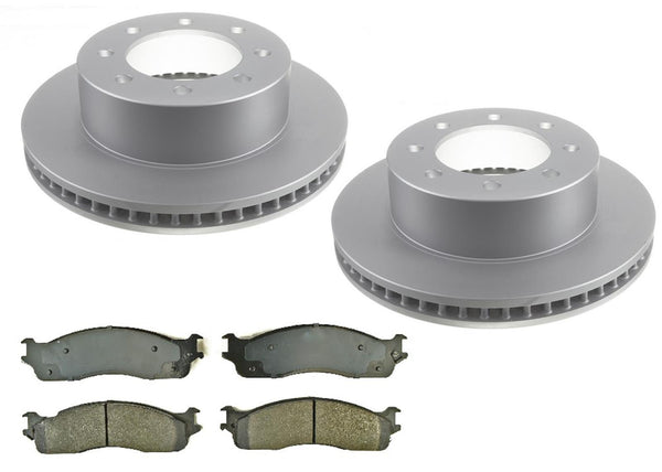 8 rotores de freno y pastillas 06-08 para Dodge Ram 1500 Extended Crew Cab-Mega Cab