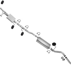 Exhaust Pipe System Frt + Rear Mufflers, Tail Pipe for Toyota Tundra 4.7L 03-06