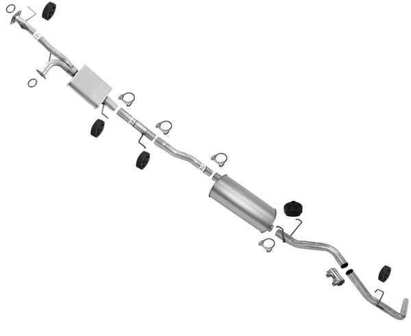 Exhaust Pipe System Frt + Rear Mufflers, Tail Pipe for Toyota Tundra 4.7L 03-06