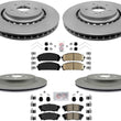 Front + Rear Brake Pads & Coated Rotors FOR 2016-21 LEXUS RX350 RX350L RX450HL