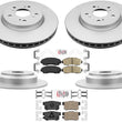 Front & Rear Ceramic Brake Pads & Coated Rotors FOR 2010-2015 ACCORD CROSSTOUR