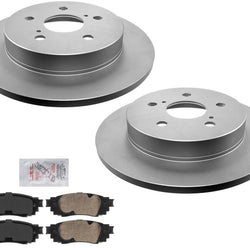 Rear Ceramic Pads & Coated Rotors FOR 2018-2021 RAV4 C-HR VENZA ES300H ES350