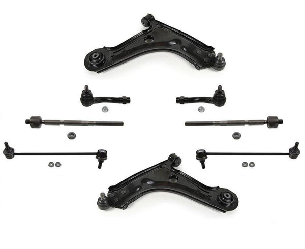 04-08 Forenza 05-08 Reno Control Arms Tie Rod Ends Ball Jts Sway Bar Links 8Pc