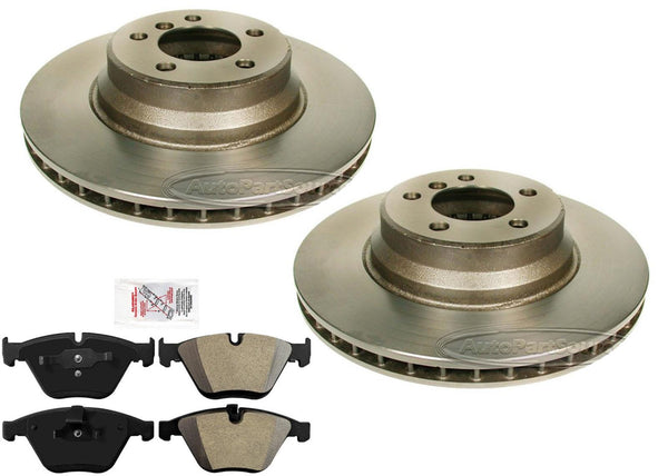 Rotores de freno de disco delanteros de carbono y pastillas de freno para BMW 745i 2002-2005