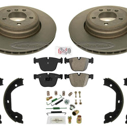 Rear Carbon Performance Disc Brake Rotors & Brake Pads for BMW 745i 2002-2005