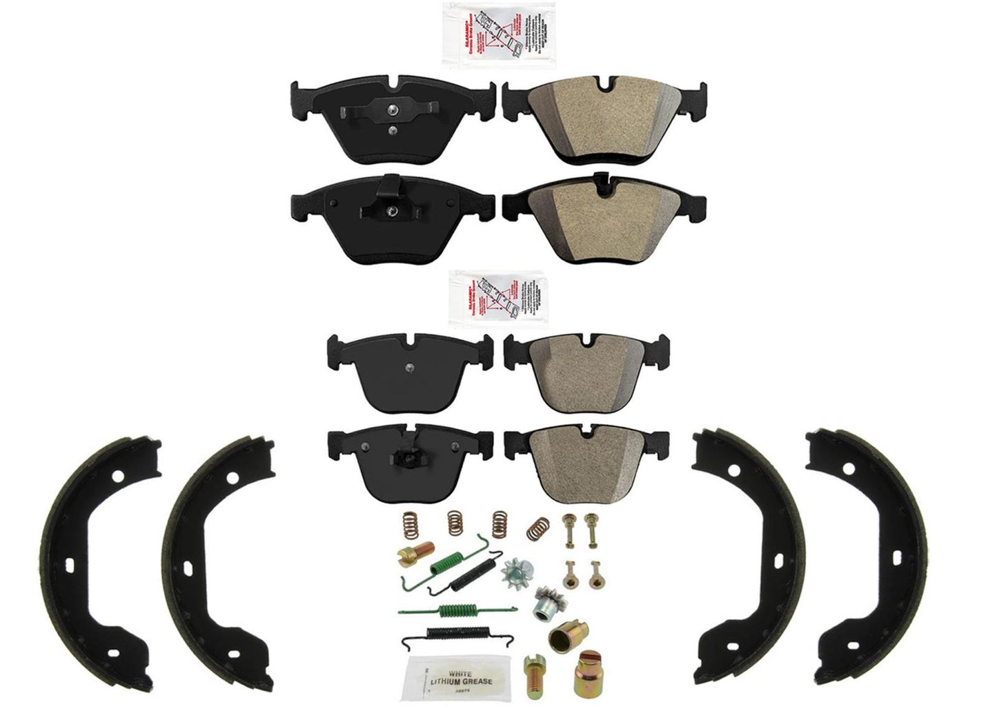 AmeriBrake OE estilo pastillas de freno de disco metálico zapatos de estacionamiento para BMW 745i 02-05