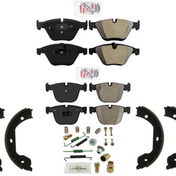 AmeriBrake OE Style Metallic Disc Brake Pads Parking Shoes for BMW 745i 02-05