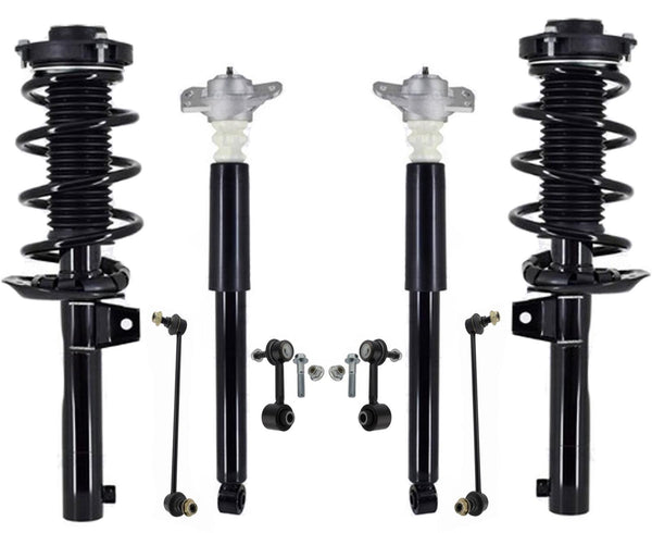 Front Complete Struts Rear Shocks & Links For Jetta 2011-2015 W/ 50 MM Housing