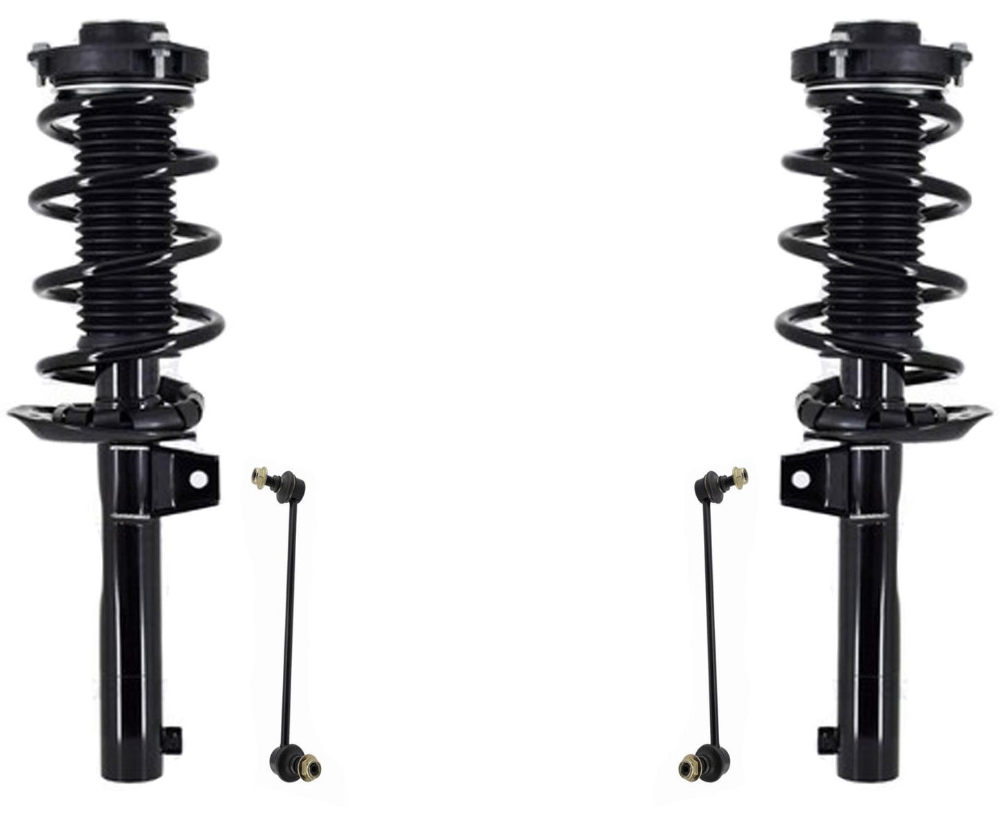 Front Complete Struts & Front Sway Links For Jetta 2011-2015 W/ 50 MM Housing