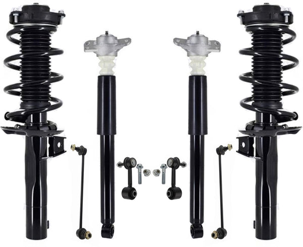 Front Complete Struts Rear Shocks & Links For Jetta 2005-18 W/ 55 MM Housing