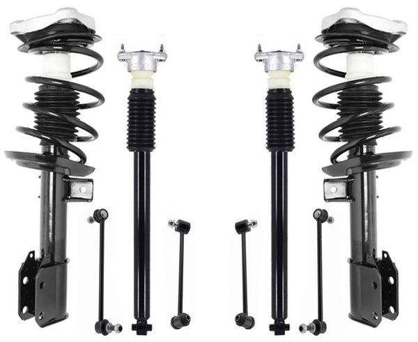 Front Complete Struts Rear Shocks & Links For Mercedes Benz GLK350 2010-2015