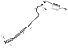 Sistema de escape para Toyota Yaris 2007-2011 1.5L sedán de 4 puertas