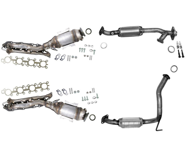 Front Manifold Catalytic Converter + Rear Converters for 2010-2017 Lexus GX460